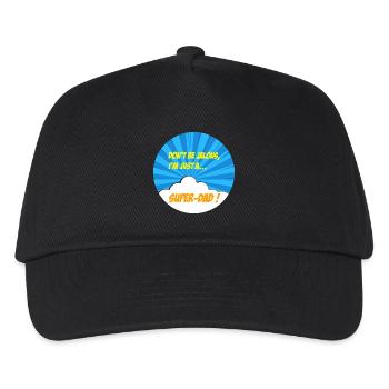 Super-dad super-hero Best dad Father's day Comics - Kids’ Baseball Cap - black - Front
