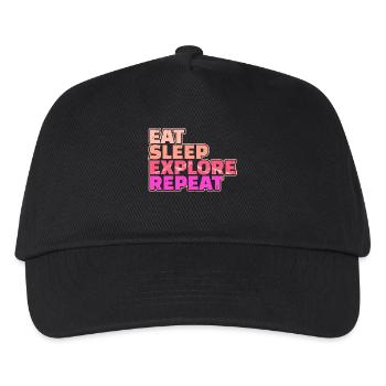 Déclaration de randonnée alpiniste - Casquette de baseball Enfant - noir - Devant