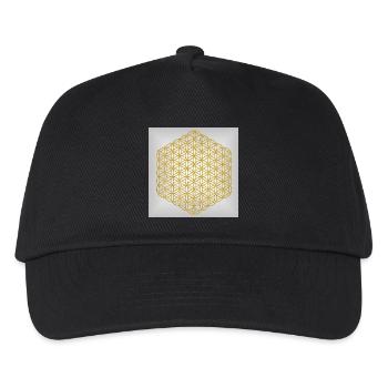 Fleur de Vie en or - 5ème Dimension - Casquette de baseball Enfant - noir - Devant