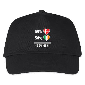 Irlande et Danemark 100% drapeau de génie - Casquette de baseball Enfant - noir - Devant