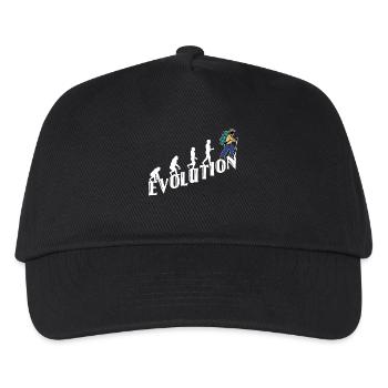 Evolution Wanderer Wandern Wanderung Bergwanderung - Kinder Basecap - Schwarz - Vorne