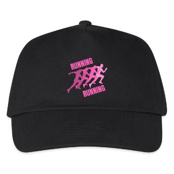Laufen, Joggen, Laufen, Joggen - Kinder Basecap - Schwarz - Vorne