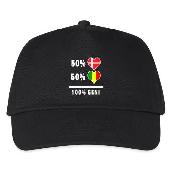 Mali et Danemark 100% drapeau de génie - Casquette de baseball Enfant - noir - Devant