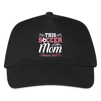 Fußball Mama - Kinder Basecap - Schwarz - Vorne