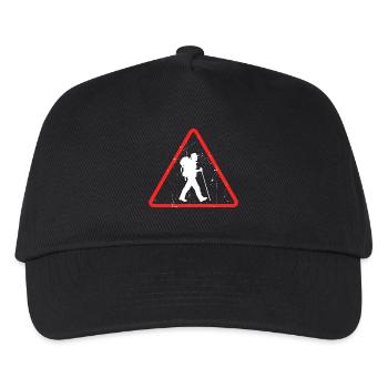 Hikers, hikes, mountain hikes, hiking, climbing - Kids’ Baseball Cap - black - Front