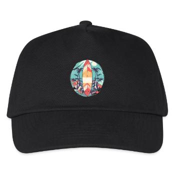 Surfboard - Kids’ Baseball Cap - black - Front