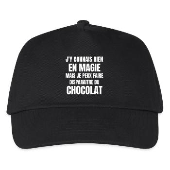 chocolat, chocolat humour, manger du chocolat - Casquette de baseball Enfant - noir - Devant