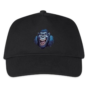 Funny gorilla grins - Kids’ Baseball Cap - black - Front