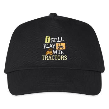 Farmer Statement Arable Farming Tractor Field Commercial Vehicle - Kids’ Baseball Cap - black - Front
