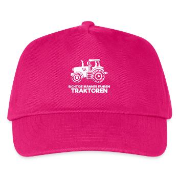 Landleben Landwirt Traktor Statement Feld Fahrzeug - Kinder Basecap - Fuchsia - Vorne