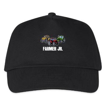 Traktor Statement Jungbauer Landmaschinen Ackerbau - Kinder Basecap - Schwarz - Vorne