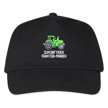 Landleben Fahrzeug Landwirt Traktor Statement - Kinder Basecap - Schwarz - Vorne