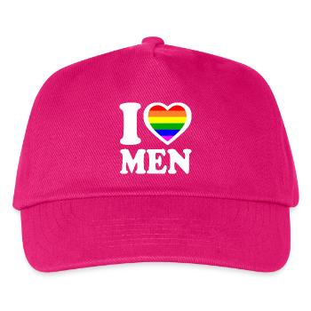 I love men - Kinder Basecap - Fuchsia - Vorne