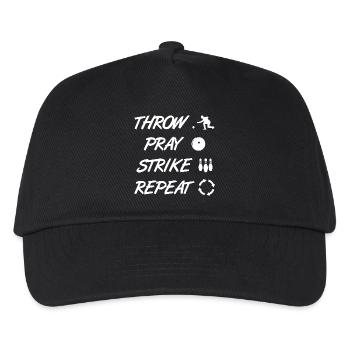 Funny bowler - Kids’ Baseball Cap - black - Front