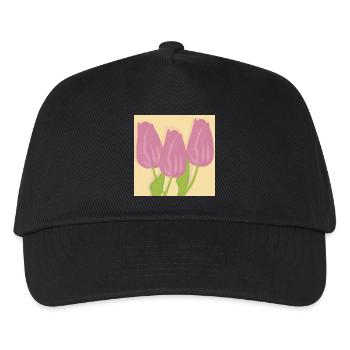 Tulpen - Kinder Basecap - Schwarz - Vorne