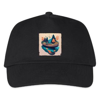 Fantastischer Angler im Herbst - Kinder Basecap - Schwarz - Vorne
