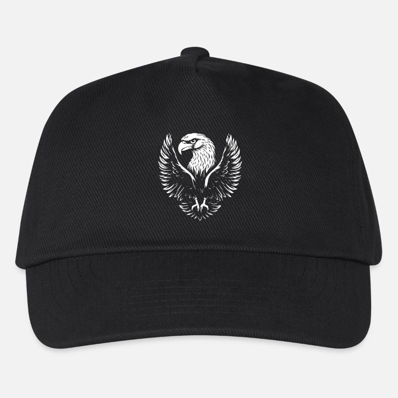 Tête d’aigle avec de larges ailes - Casquette de baseball Enfant - noir
