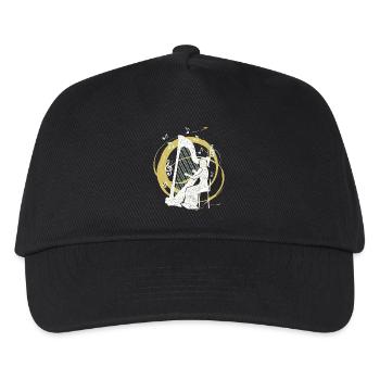 Harpist harp - Kids’ Baseball Cap - black - Front