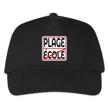 Début des vacances École PLAGE - Casquette de baseball Enfant - noir - Devant
