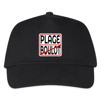 Début des vacances BOULOT PLAGE - Casquette de baseball Enfant - noir - Devant