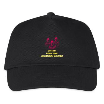 Clown Design - Kinder Basecap - Schwarz - Vorne