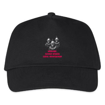 Clown Design - Kinder Basecap - Schwarz - Vorne