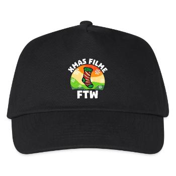 Film Schauen Movies Statement Theater Filmabend - Kinder Basecap - Schwarz - Vorne