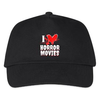 I Love Movies Statement Heart Movie Night Movies - Kids’ Baseball Cap - black - Front