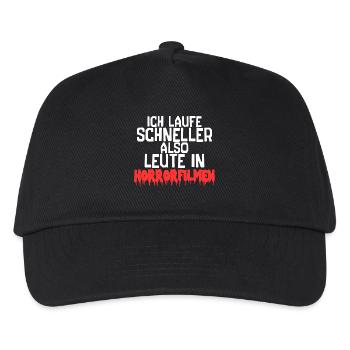 Movies Filme Statement Kinoabend Binge Watching - Kinder Basecap - Schwarz - Vorne