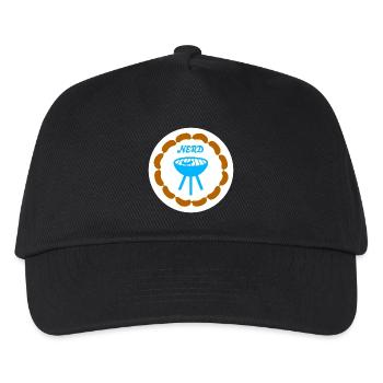 Wurstkette Grillen Nerd Camping Bratwurst Grill - Kinder Basecap - Schwarz - Vorne