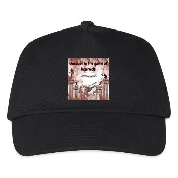 Legendäre Baseball-Illustration mit Säulenmotiv - Kinder Basecap - Schwarz - Vorne