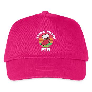 Movies Statement Kino Nacht Dvd Abend Film Schauen - Kinder Basecap - Fuchsia - Vorne