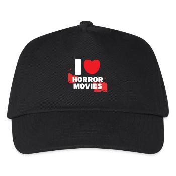 Kino Cineast Ich Liebe Movies Herz Statement Filme - Kinder Basecap - Schwarz - Vorne