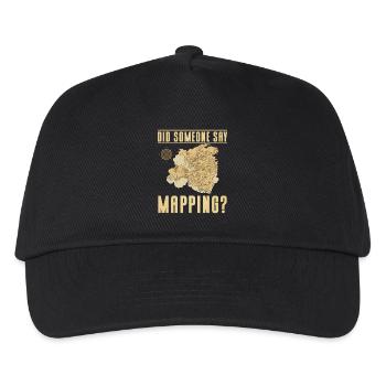 Kartografie Design - Kinder Basecap - Schwarz - Vorne