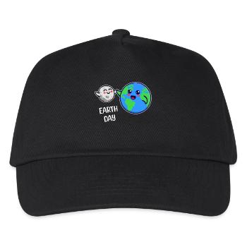 Mutter Erde Umwelt Umweltfreundlich Statement - Kinder Basecap - Schwarz - Vorne