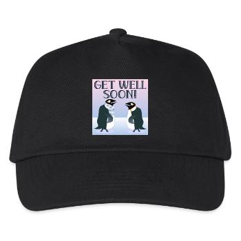 GET WELL SOON - PENGUIN ANIMAL BIRDS - WINTER - Kids’ Baseball Cap - black - Front