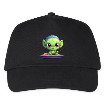 alien green extraterrestrial sushi chopsticks japan - Kids’ Baseball Cap - black - Front