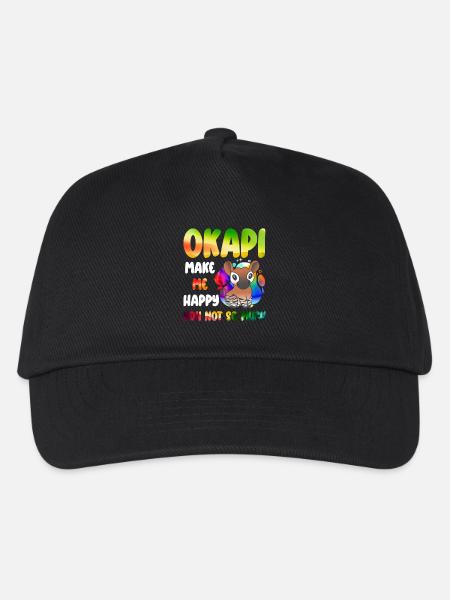 Okapi Wächter des Waldes - Kinder Basecap - Schwarz