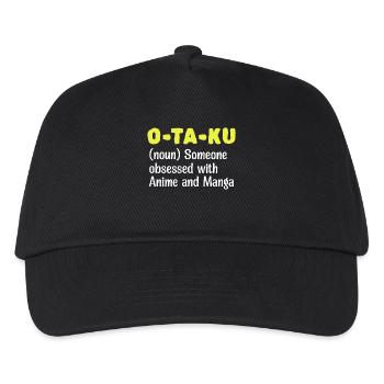 Manga Comic Anime Japanisch Statement Otaku - Kinder Basecap - Schwarz - Vorne