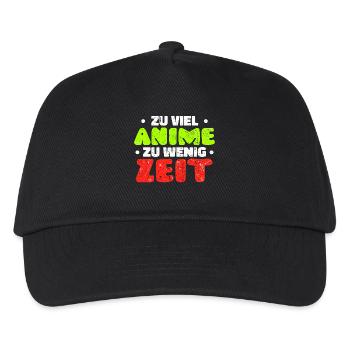 Japanisch Anime Manga Statement Mangastyle Comic - Kinder Basecap - Schwarz - Vorne