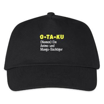 Manga Statement Anime Otaku Mangastyle Trickfilm - Kinder Basecap - Schwarz - Vorne