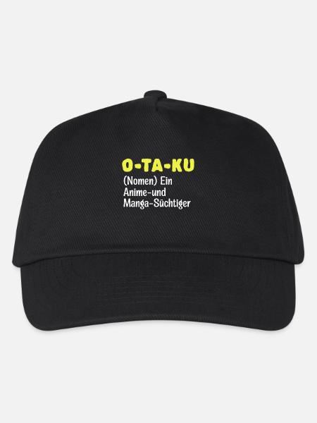 Manga Statement Anime Otaku Mangastyle Trickfilm - Kinder Basecap - Schwarz
