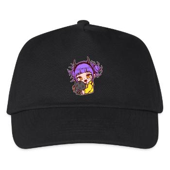 Zeichentrick Anime Comic Manga Animation Mädchen - Kinder Basecap - Schwarz - Vorne