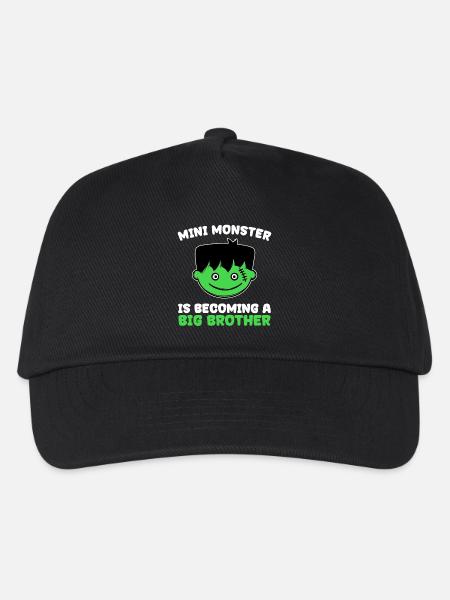Geschwister Bro Großer Bruder Statement Bruderherz - Basecap til børn - sort