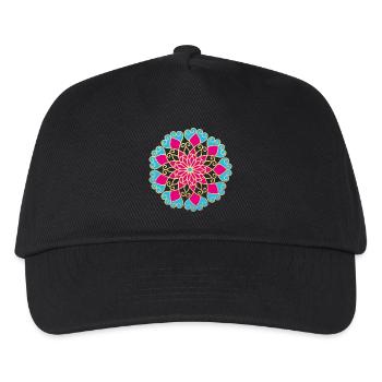 Yoga Mandala Gold Meditation India Ornament Om - Kids’ Baseball Cap - black - Front