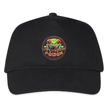 Pfeilgiftfrosch - Kinder Basecap - Schwarz - Vorne