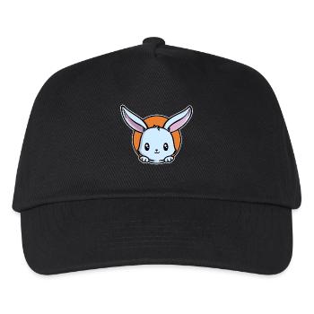 Häschen Haustiere Lieblingstier Knuddeltier - Kinder Basecap - Schwarz - Vorne