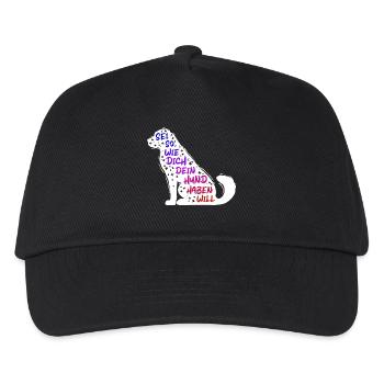 Lieblingstier Statement Hund Haustiere Kuscheltier - Kinder Basecap - Schwarz - Vorne