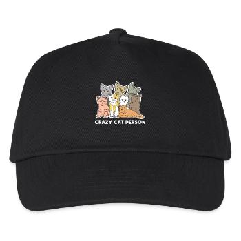 Katze Statement Kuscheltier Haustiere Heimtier - Kinder Basecap - Schwarz - Vorne