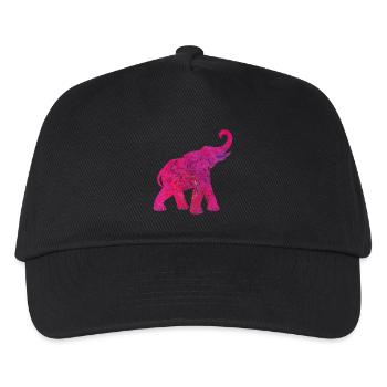 Yoga Éléphant Rose Structure Méditation Inde Yogi - Casquette de baseball Enfant - noir - Devant